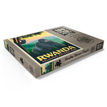 Darstellung des Puzzle Motivs Volcanoes National Park Rwanda Mountain Gorillas 100 Puzzle Schachtel Ansicht1