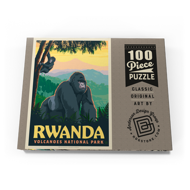Darstellung des Puzzle Motivs Volcanoes National Park Rwanda Mountain Gorillas 100 Puzzle Schachtel Ansicht3