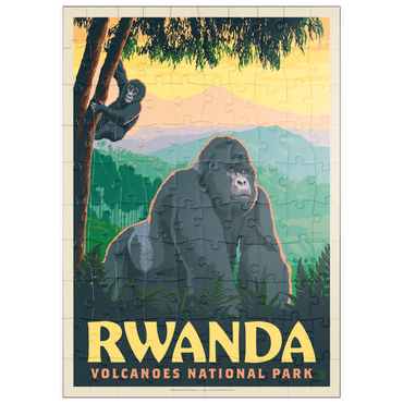 Darstellung des Puzzle Motivs puzzleplate Volcanoes National Park Rwanda Mountain Gorillas 100 Puzzle
