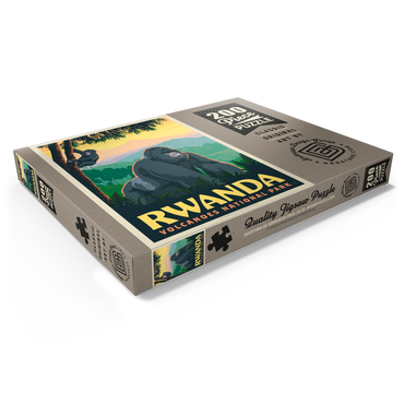 Darstellung des Puzzle Motivs Volcanoes National Park Rwanda Mountain Gorillas 200 Puzzle Schachtel Ansicht1