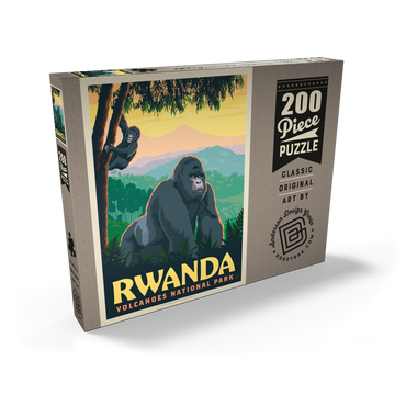 Darstellung des Puzzle Motivs Volcanoes National Park Rwanda Mountain Gorillas 200 Puzzle Schachtel Ansicht2
