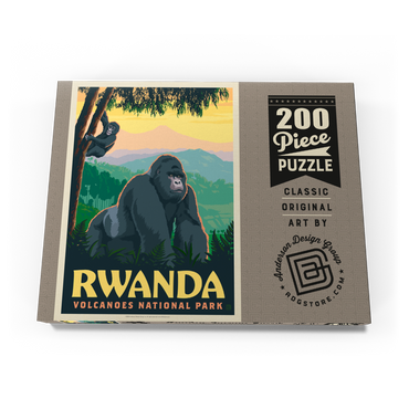 Darstellung des Puzzle Motivs Volcanoes National Park Rwanda Mountain Gorillas 200 Puzzle Schachtel Ansicht3
