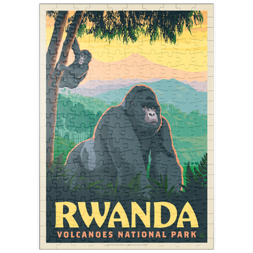 Darstellung des Puzzle Motivs puzzleplate Volcanoes National Park Rwanda Mountain Gorillas 200 Puzzle