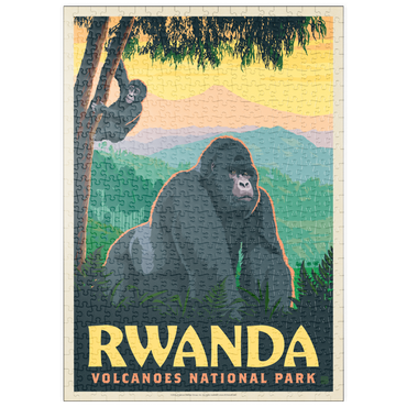 Darstellung des Puzzle Motivs puzzleplate Volcanoes National Park Rwanda Mountain Gorillas 500 Puzzle