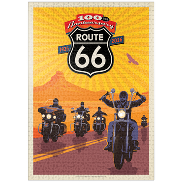 Darstellung des Puzzle Motivs puzzleplate 100th Anniversary Of Route 66 - Bikers Ride 1000 Puzzle
