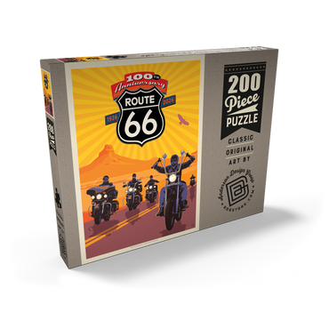 Darstellung des Puzzle Motivs 100th Anniversary Of Route 66 - Bikers Ride 200 Puzzle Schachtel Ansicht2