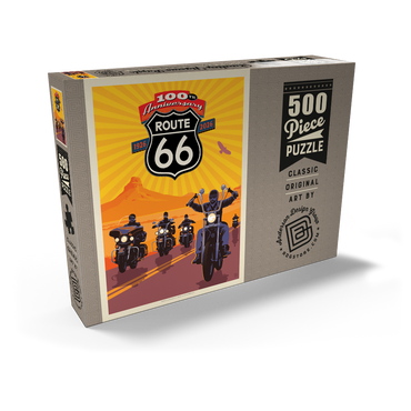 Darstellung des Puzzle Motivs 100th Anniversary Of Route 66 - Bikers Ride 500 Puzzle Schachtel Ansicht2