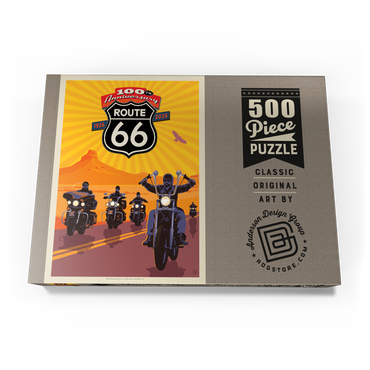 Darstellung des Puzzle Motivs 100th Anniversary Of Route 66 - Bikers Ride 500 Puzzle Schachtel Ansicht3