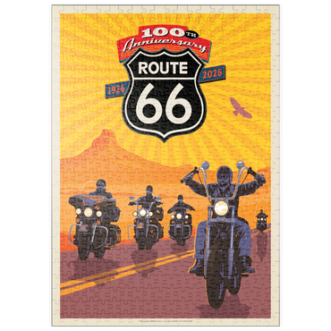 Darstellung des Puzzle Motivs puzzleplate 100th Anniversary Of Route 66 - Bikers Ride 500 Puzzle