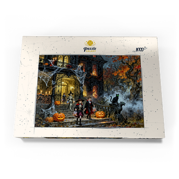Darstellung des Puzzle Motivs Haunted Victorian Mansion Halloween Night 1000 Puzzle Schachtel Ansicht3