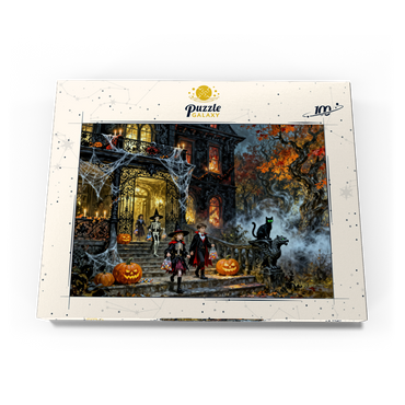 Darstellung des Puzzle Motivs Haunted Victorian Mansion Halloween Night 100 Puzzle Schachtel Ansicht3
