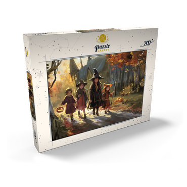 Darstellung des Puzzle Motivs Haunted Village Halloween Trick or Treat Scene 200 Puzzle Schachtel Ansicht2