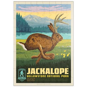 Darstellung des Puzzle Motivs puzzleplate Legends Of The National Parks: Yellowstone's Jackalope 100 Puzzle
