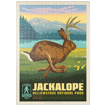 Darstellung des Puzzle Motivs puzzleplate Legends Of The National Parks: Yellowstone's Jackalope 500 Puzzle