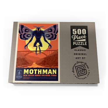 Darstellung des Puzzle Motivs Legends Of The National Parks: New River Gorge's MothMan Returns 500 Puzzle Schachtel Ansicht3