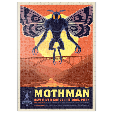 Darstellung des Puzzle Motivs puzzleplate Legends Of The National Parks: New River Gorge's MothMan Returns 500 Puzzle