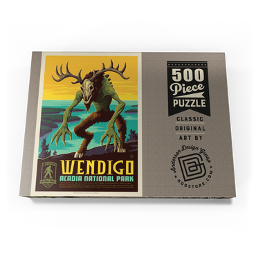 Darstellung des Puzzle Motivs Legends Of The National Parks: Acadia's Wendigo 500 Puzzle Schachtel Ansicht3