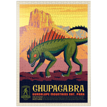 Darstellung des Puzzle Motivs puzzleplate Legends Of The National Parks: Guadalupe Mountains Chupacabra 1000 Puzzle