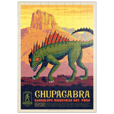 Darstellung des Puzzle Motivs puzzleplate Legends Of The National Parks: Guadalupe Mountains Chupacabra 100 Puzzle