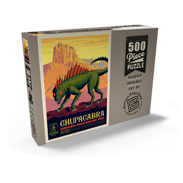 Darstellung des Puzzle Motivs Legends Of The National Parks: Guadalupe Mountains Chupacabra 500 Puzzle Schachtel Ansicht2