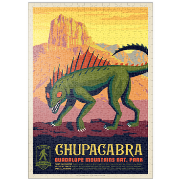 Darstellung des Puzzle Motivs puzzleplate Legends Of The National Parks: Guadalupe Mountains Chupacabra 500 Puzzle