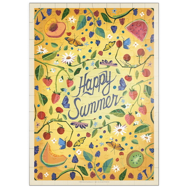 Darstellung des Puzzle Motivs puzzleplate Happy Summer Fruit and Floral Garden 100 Puzzle