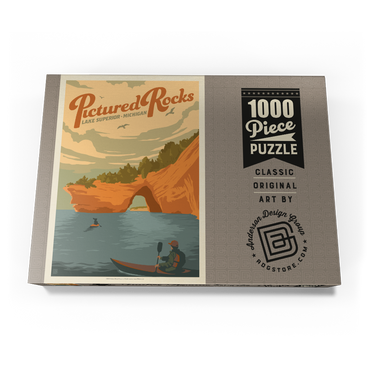 Darstellung des Puzzle Motivs Pictured Rocks, MI: Lake Superior 1000 Puzzle Schachtel Ansicht3