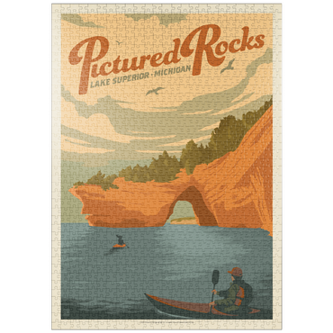 Darstellung des Puzzle Motivs puzzleplate Pictured Rocks, MI: Lake Superior 1000 Puzzle
