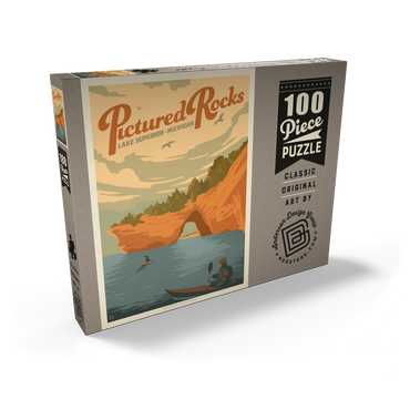 Darstellung des Puzzle Motivs Pictured Rocks, MI: Lake Superior 100 Puzzle Schachtel Ansicht2