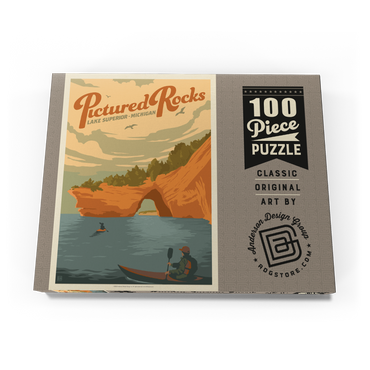 Darstellung des Puzzle Motivs Pictured Rocks, MI: Lake Superior 100 Puzzle Schachtel Ansicht3