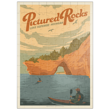 Darstellung des Puzzle Motivs puzzleplate Pictured Rocks, MI: Lake Superior 100 Puzzle