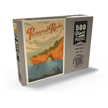 Darstellung des Puzzle Motivs Pictured Rocks, MI: Lake Superior 500 Puzzle Schachtel Ansicht2