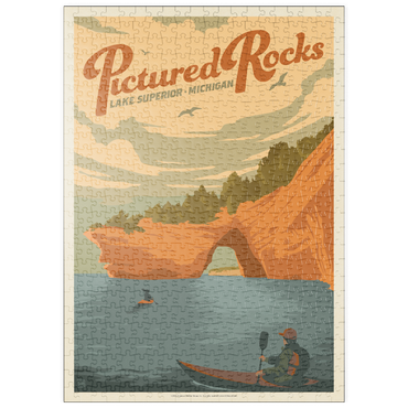 Darstellung des Puzzle Motivs puzzleplate Pictured Rocks, MI: Lake Superior 500 Puzzle