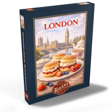 Darstellung des Puzzle Motivs London Scones & Cream Tea – British Afternoon Classic 100 Puzzle Schachtel Ansicht2