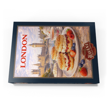 Darstellung des Puzzle Motivs London Scones & Cream Tea – British Afternoon Classic 500 Puzzle Schachtel Ansicht3