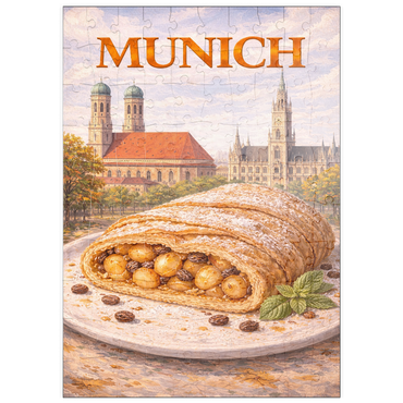 Darstellung des Puzzle Motivs puzzleplate Munich Apple Strudel – Bavarian Dessert Delight 100 Puzzle