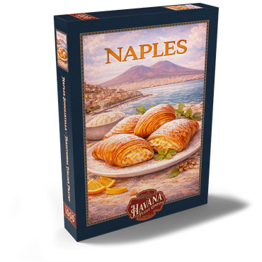 Darstellung des Puzzle Motivs Naples Sfogliatella – Traditional Italian Pastry 1000 Puzzle Schachtel Ansicht2
