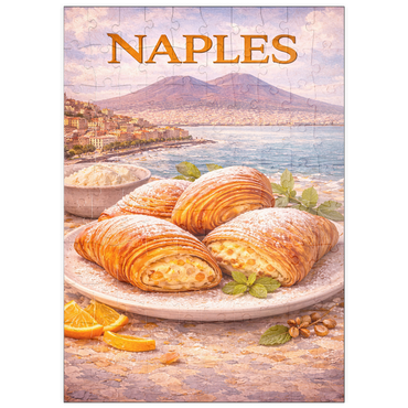Darstellung des Puzzle Motivs puzzleplate Naples Sfogliatella – Traditional Italian Pastry 100 Puzzle