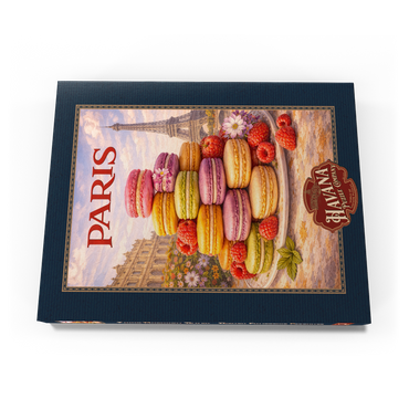 Darstellung des Puzzle Motivs Paris Macaron Tower – French Patisserie Elegance 100 Puzzle Schachtel Ansicht3
