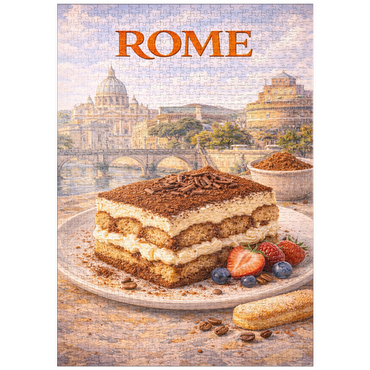 Darstellung des Puzzle Motivs puzzleplate Rome Tiramisu – Classic Italian Coffee Dessert 1000 Puzzle