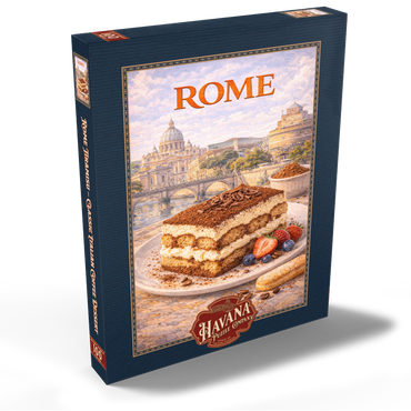 Darstellung des Puzzle Motivs Rome Tiramisu – Classic Italian Coffee Dessert 100 Puzzle Schachtel Ansicht2