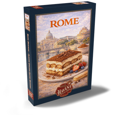 Darstellung des Puzzle Motivs Rome Tiramisu – Classic Italian Coffee Dessert 500 Puzzle Schachtel Ansicht2