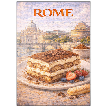 Darstellung des Puzzle Motivs puzzleplate Rome Tiramisu – Classic Italian Coffee Dessert 500 Puzzle