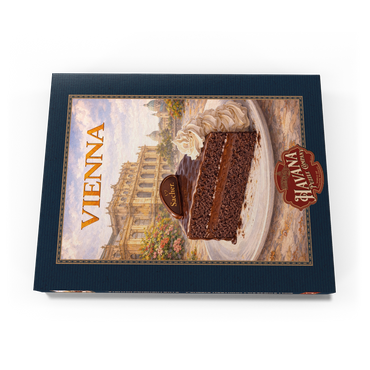Darstellung des Puzzle Motivs Vienna Sachertorte – Classic Austrian Chocolate Cake 100 Puzzle Schachtel Ansicht3
