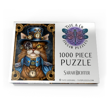 Darstellung des Puzzle Motivs Mme Steamfur Steampunk Cat - Sarah Richter 1000 Puzzle Schachtel Ansicht3