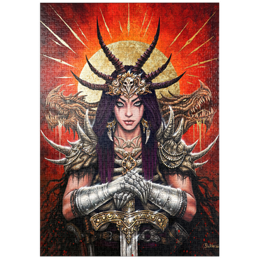Darstellung des Puzzle Motivs puzzleplate Aurora Mortis Samurai Warrior - Sarah Richter 1000 Puzzle