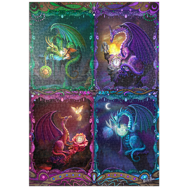 Darstellung des Puzzle Motivs puzzleplate The Time Dragons - Rose Cat Khan 1000 Puzzle