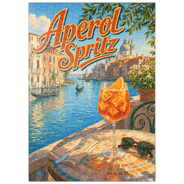 Darstellung des Puzzle Motivs puzzleplate Aperol Spritz - Venice Grand Canal Sunset 500 Puzzle
