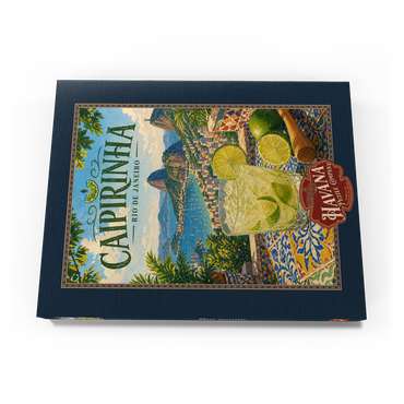 Darstellung des Puzzle Motivs Caipirinha - Rio de Janeiro Coastal View 100 Puzzle Schachtel Ansicht3