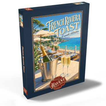 Darstellung des Puzzle Motivs French Riviera Toast - A seaside celebration 200 Puzzle Schachtel Ansicht2